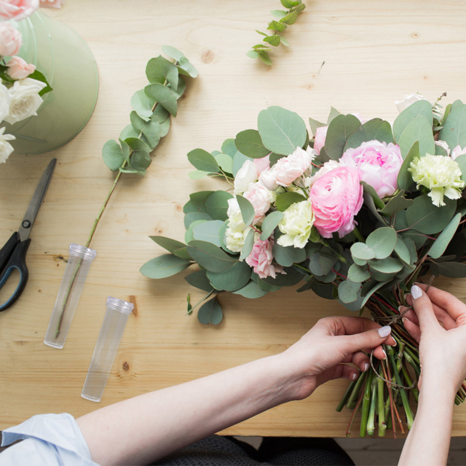 Florist Flower Supply - 50 sztuk – ekologiczne plastikowe tubki